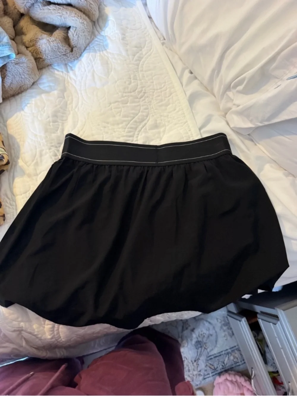 ALO Yoga Black Skort with Elastic Waistband